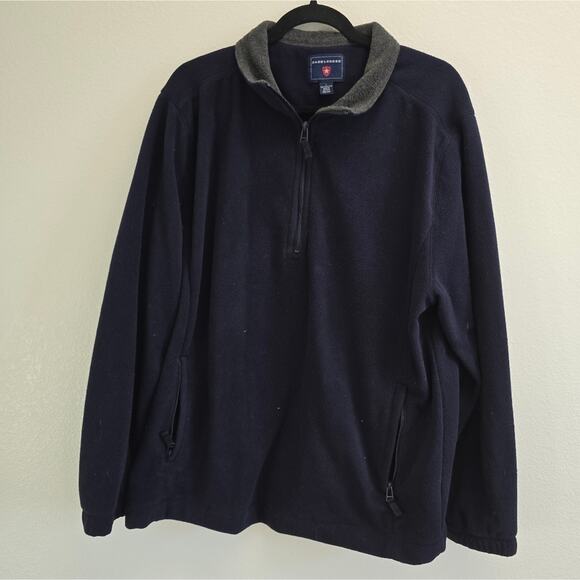 Saddlebred Navy Blue Fleece Quarter Zip Pullover Size L – Casual, Minimalist - Picture 1 of 6